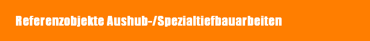 Referenzobjekte Aushub-/Spezialtiefbauarbeiten
